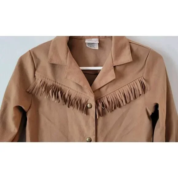 Disney Toy Story Jessie Girls Sz. 7/8 Camel Color Jacket Snap Closure Costume - Picture 4 of 8